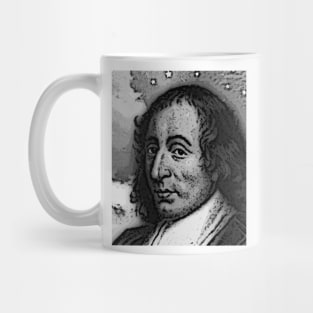 Blaise Pascal Black And White Portrait | Blaise Pascal Artwork Mug